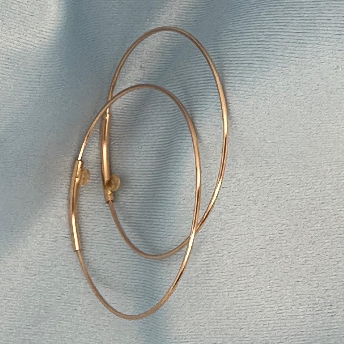 14k Rose Gold KEVAGOLD 4" Dot Hoops