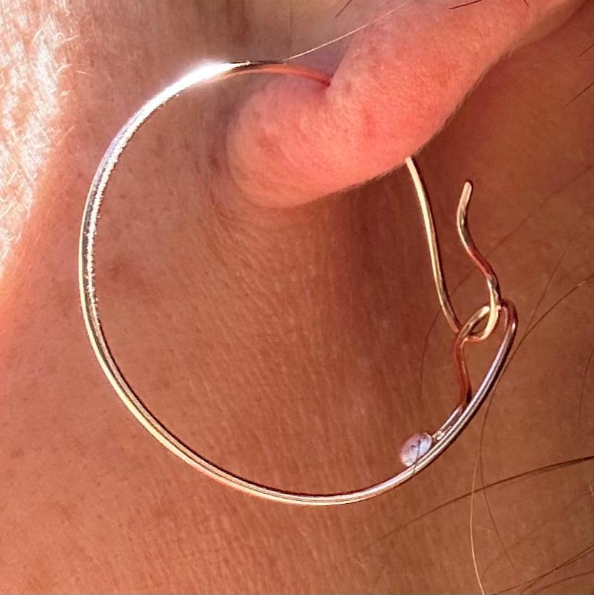 14k Rose Gold KEVAGOLD 4" Hook Hoops