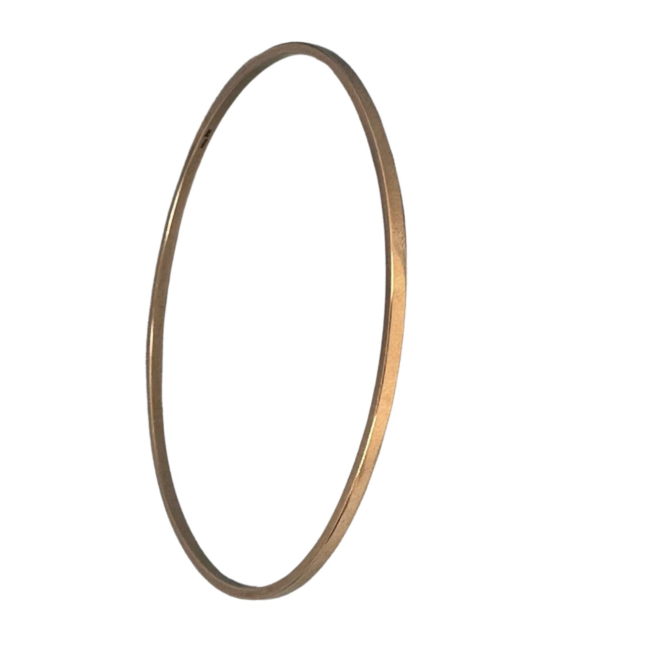 14k Rose Gold 8-Inch KEVAGOLD Square Bangle